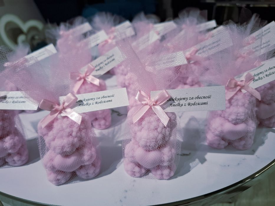 Podziękowania dla gości upomiek chrzest urodziny komunia roczek ślub