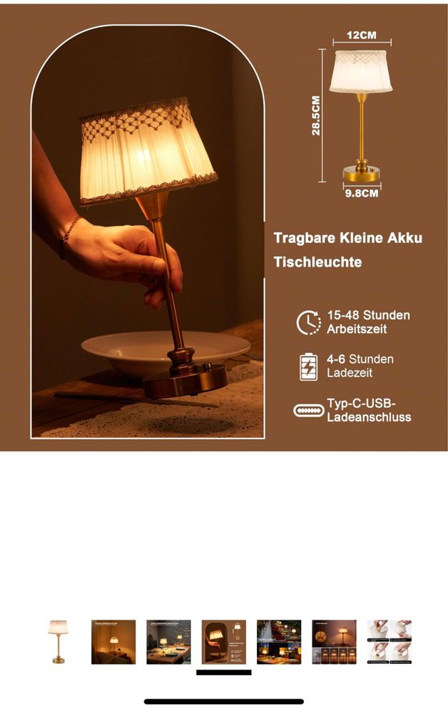 Lampka Stołowa ściemnialna