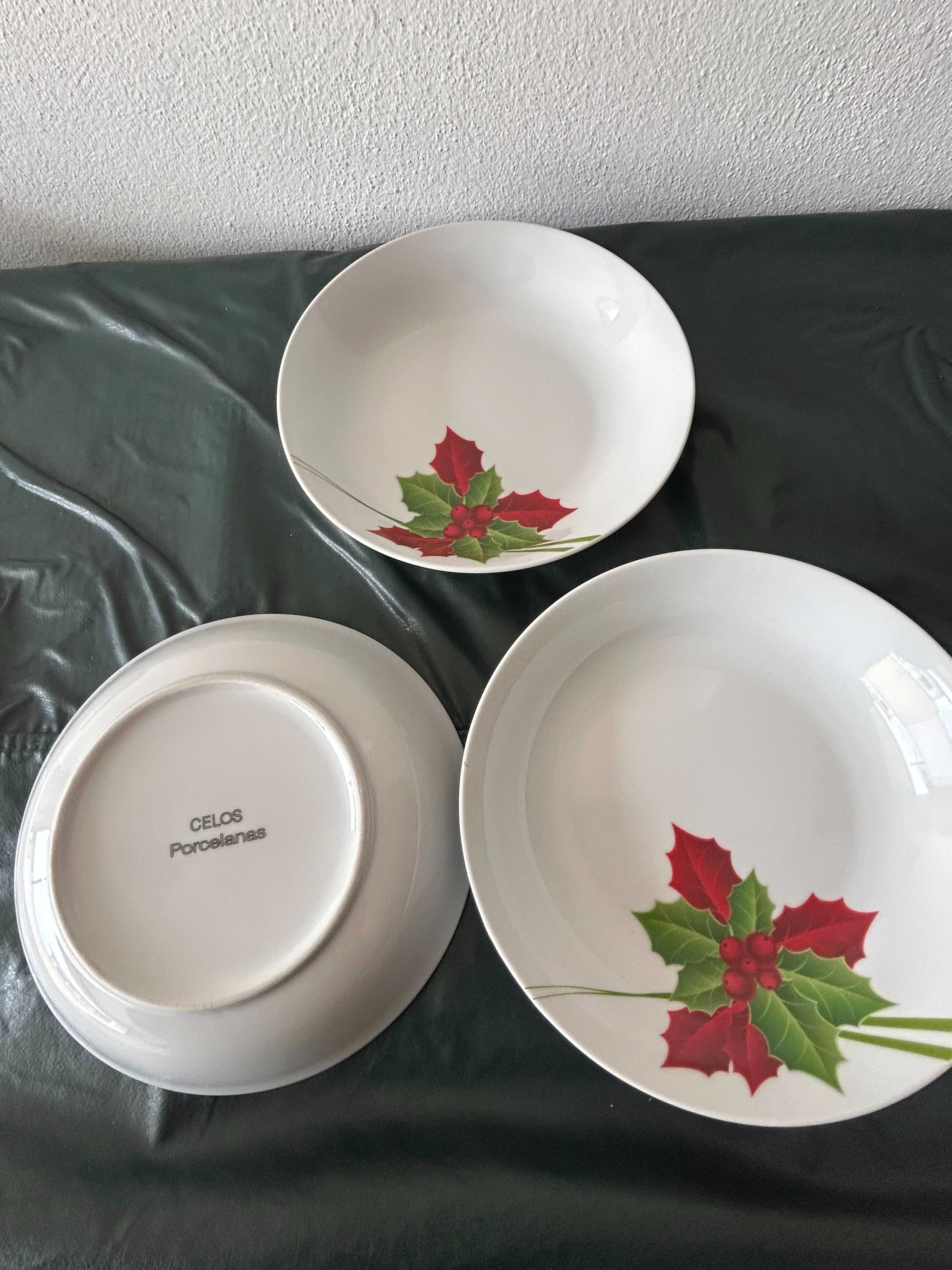 Pratos Natal Porcelanas Celos
