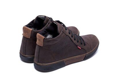 Мужские зимние ботинки Levi's Мужские зимние кожаные кроссовки Levi's