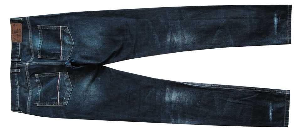 Spodnie męskie długie jeans pas 88cm