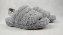 UGG Fluff Yeah Slide Pluszowe Kapcie Klapki Sandały Skórzane Roz. 37