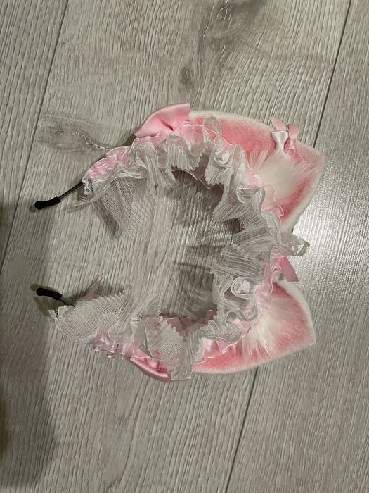 Котячі вушка ружеві Kawaii Cutecore Neko