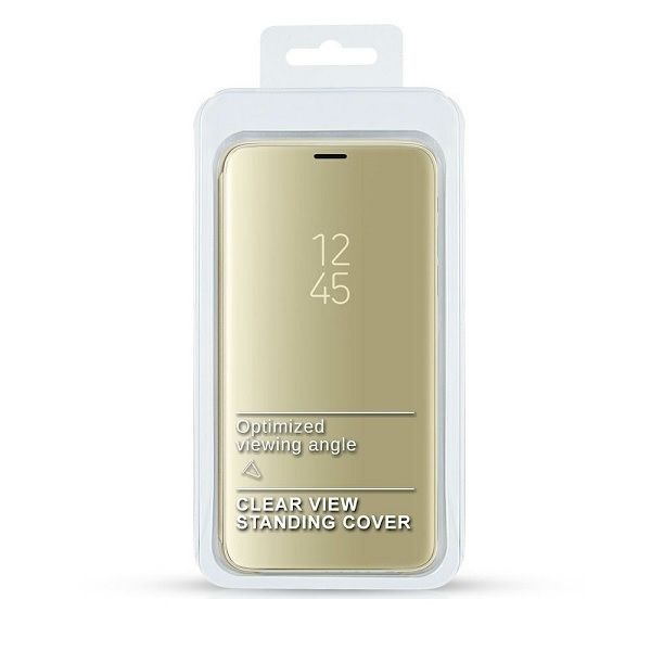 Etui Clear View Iphone 13 Mini 5,4" Złoty/Gold