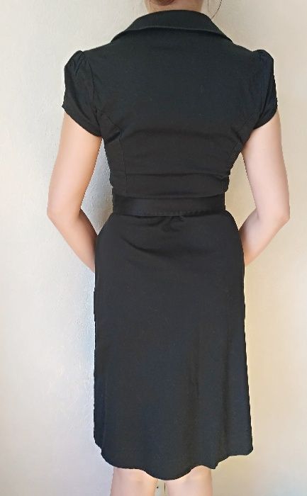 Плаття-халат, офісна чорна сукня ТМ Orsay, р. 36