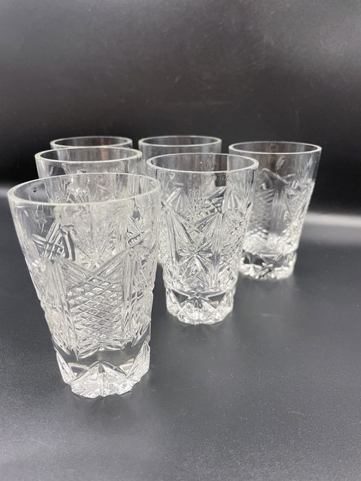 Kieliszki literatki Kryształ Kryształowe prl