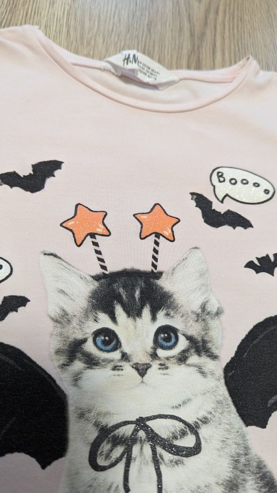Кофта H&M на HALLOWEEN з кицькою на 6-8 років 122-128 см