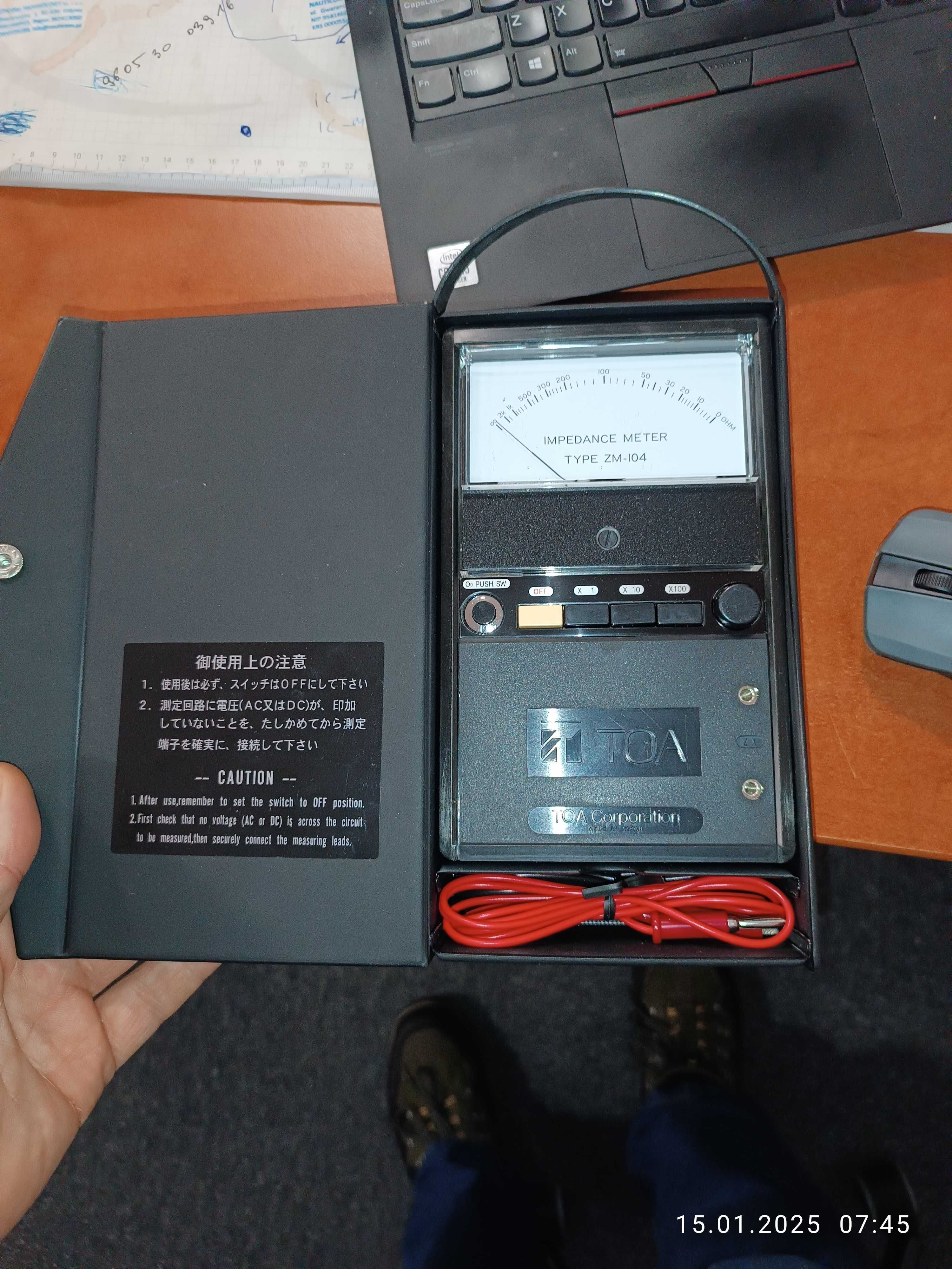 miernik impedancji TOA ZM-104