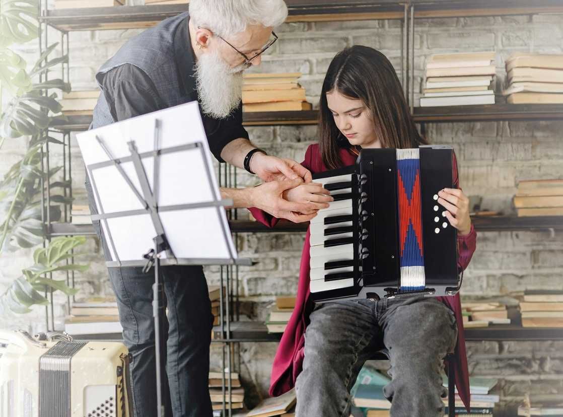 Akordeon Czarny IDEALNY DO NAUKI dla dzieci