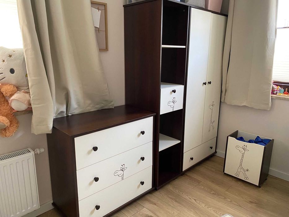 Komplet mebli dla dzieci, komoda, szafa, inne - KLUPŚ SAFARI ŻYRAFA