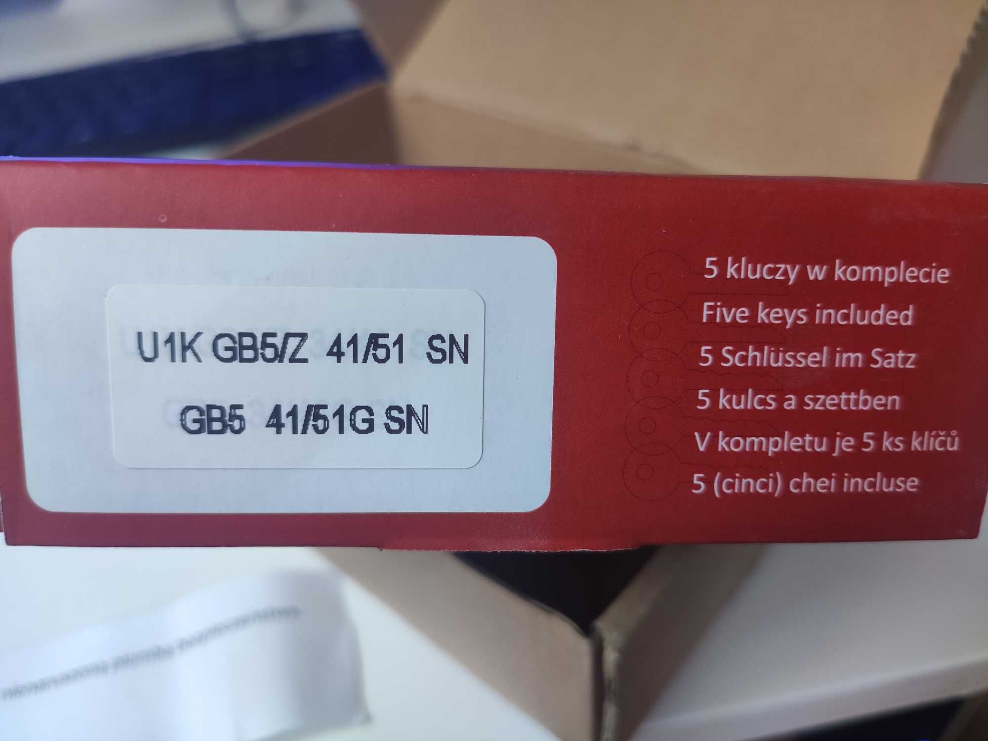 Wkładka do drzwi DELTA, system jednego klucza Z41/51 + G41/51