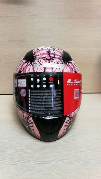 NOWY Kask motocyklowy LS2 Rapid różowy, damski dla kobiety