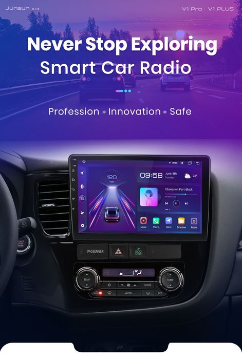 Rádio Mitsubishi Outlander 3 CARPLAY Android Auto Wi-Fi GPS Bluetooth
