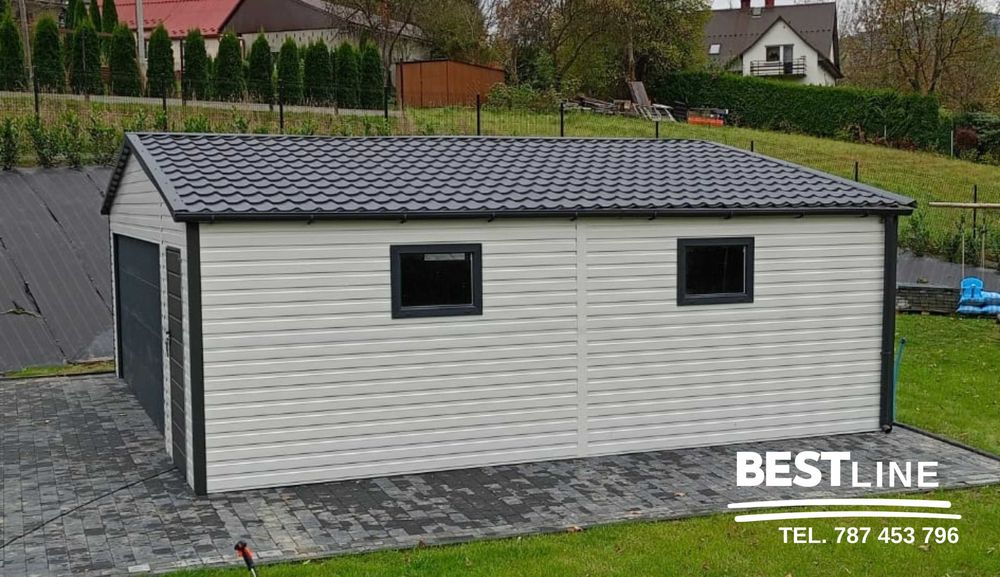 Garaż blaszany z profili OCYNK 6.00 x 5.80 BESTLine - producent!