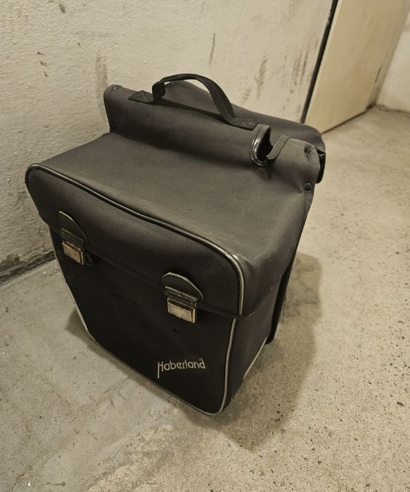 Torba sakwa haberland na bagażnik podwójne twarda rowerowa na rower