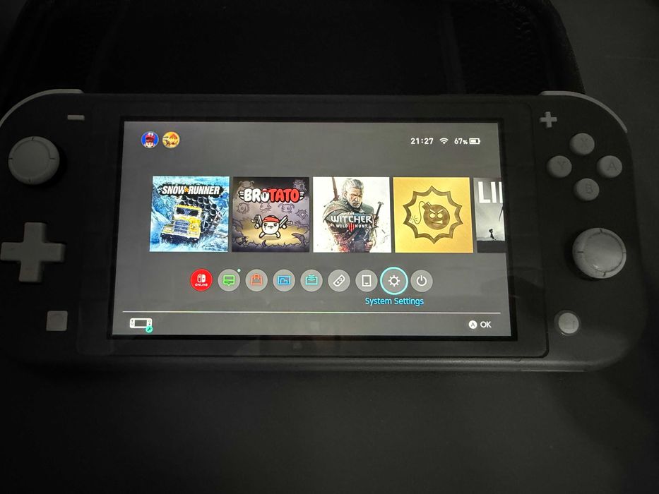 Nintendo switch lite szara ETUI+KARTA PAMIĘCI