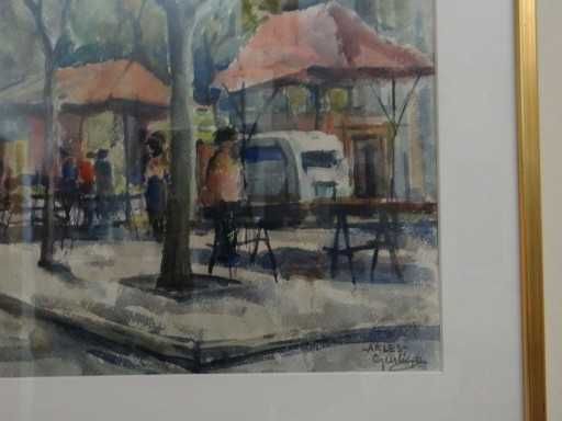 Obraz ,,Pejzaż ARLES '' akwarela sygnowana