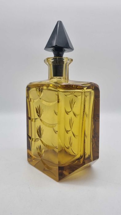 Karafka kryształowa Art Deco szkło kolorowe Design