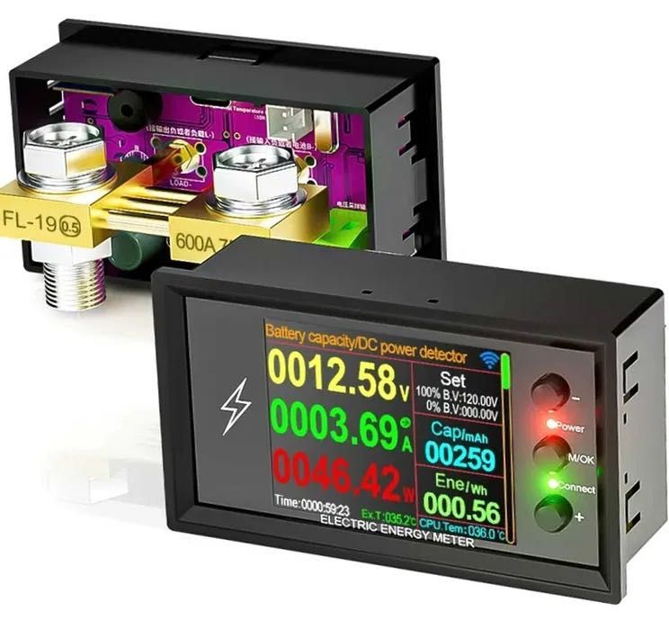 ATORCH DT20W WiFi Тестер ЄМНОСТІ Ватметр АКБ LiFePo4 200A DC