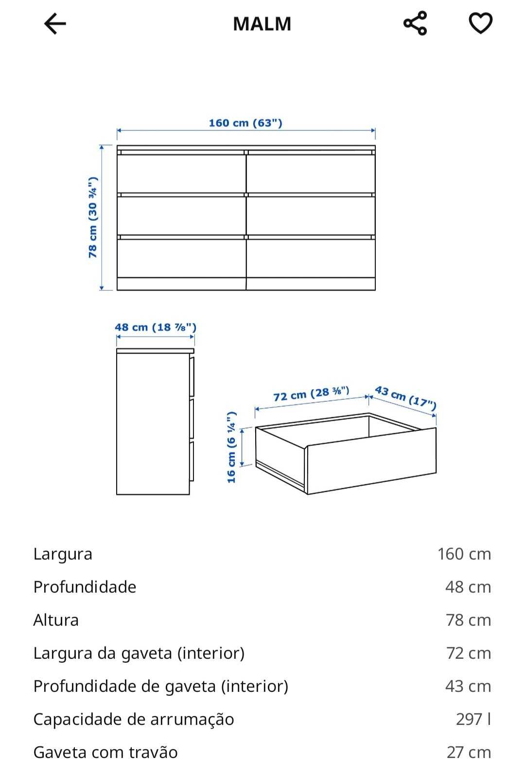 Cómoda modelo Malm