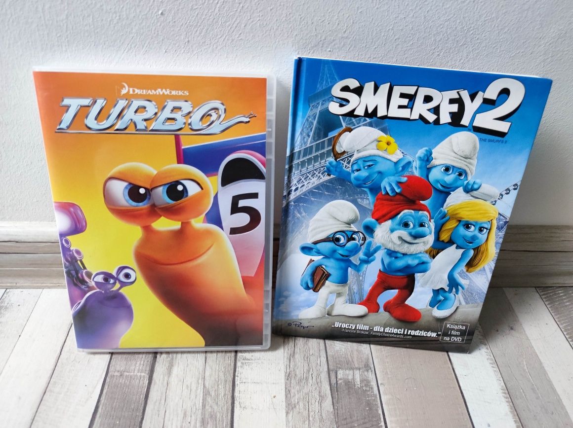 Sprzedam bajki na DVD: Turbo i Smerfy 2