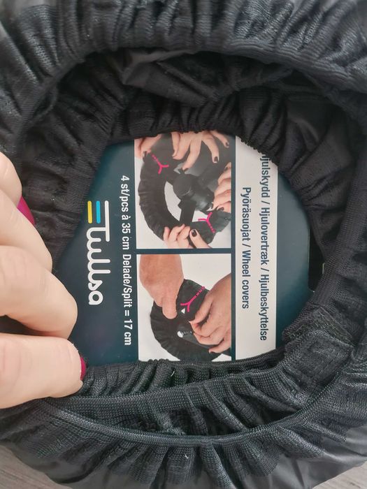 ochraniacz na koła Rzep na koła pokrowiec na koła wózka dziecięcego