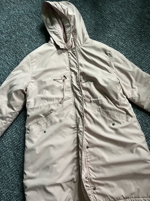 Теплая розовая парка