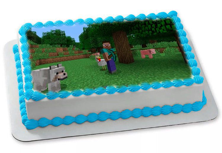 Opłatek na tort Minecraft
