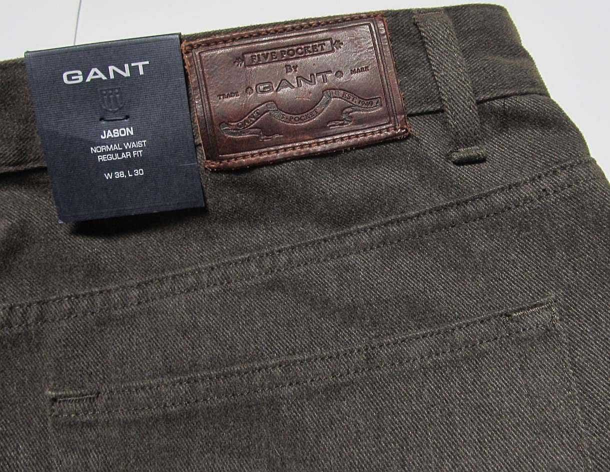 GANT _ W38 L30 _ Soft Molange Twill _ original _ spodnie _ nowe