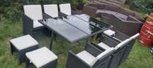 Zestaw ogrodowy ratanowy balkon altanka ogród taras stół fotele