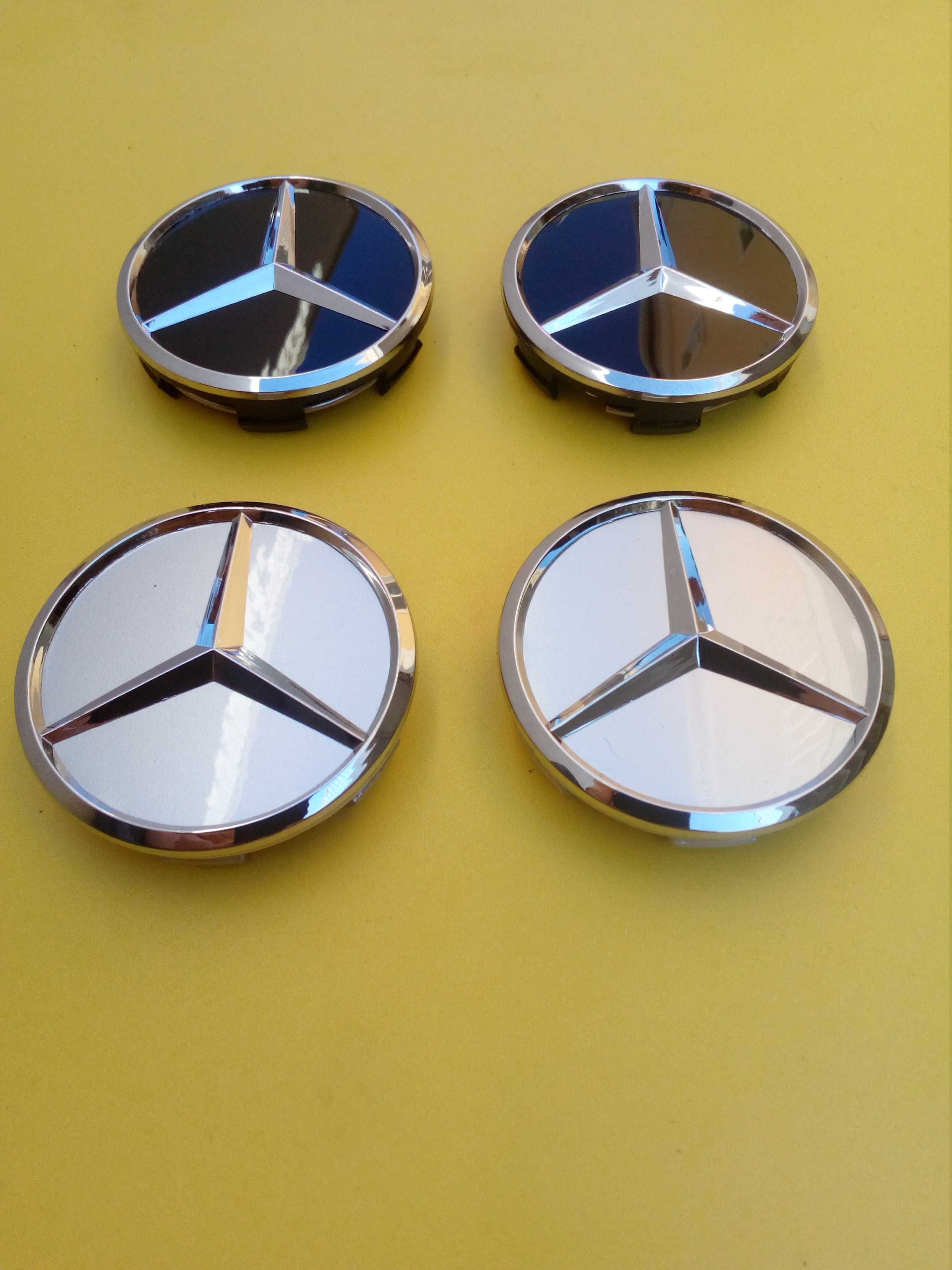 Centros jante simbolos Mercedes tampas logotipos emblemas tampas