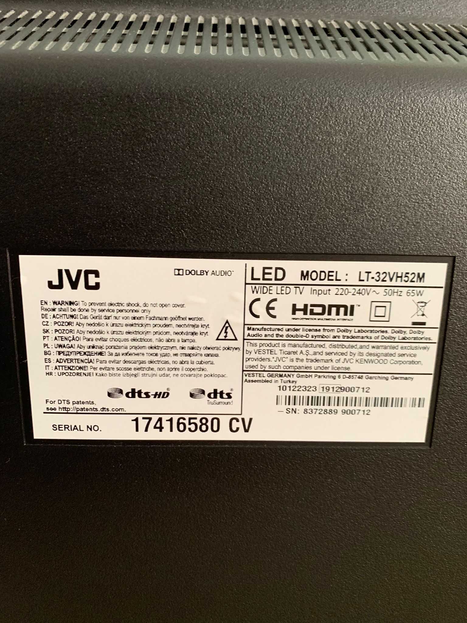 TV JVC LED LT-32VH52M