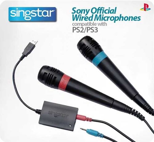 Oryginalne mikrofony mikrofon Singstar Sony PS2 PS3 PS4 + adapter USB
