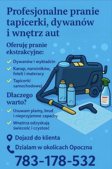 Pranie tapicerki i dywanów