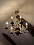 Żyrandol mosiądz stary lampa sufitowa