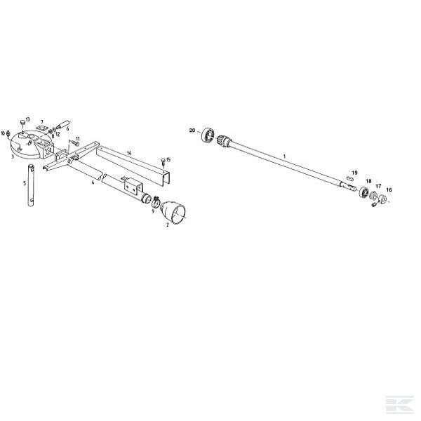 Wałek atakujący zgrabiarki Deutz Vicon Kverneland Claas tryb koło zęba
