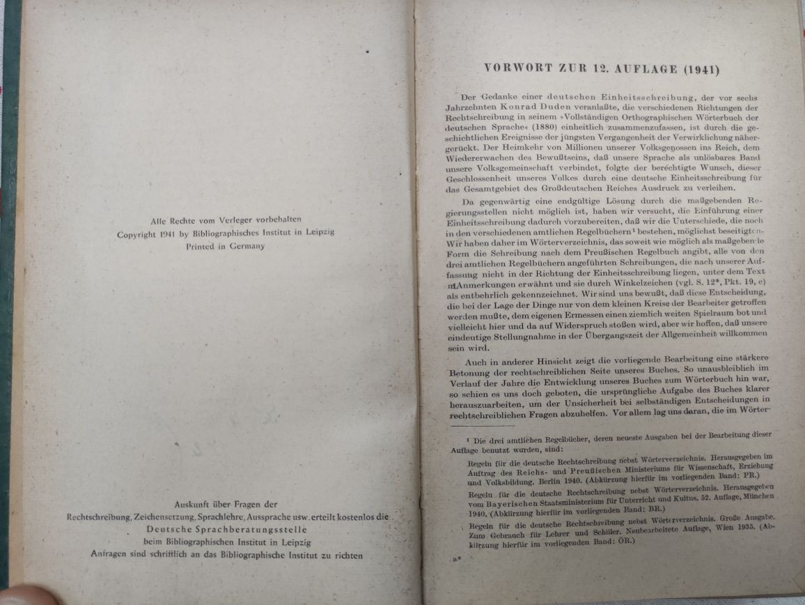 Der Grosse Duden 1941-42. Podręcznik poprawnej pisowni niemieckiego