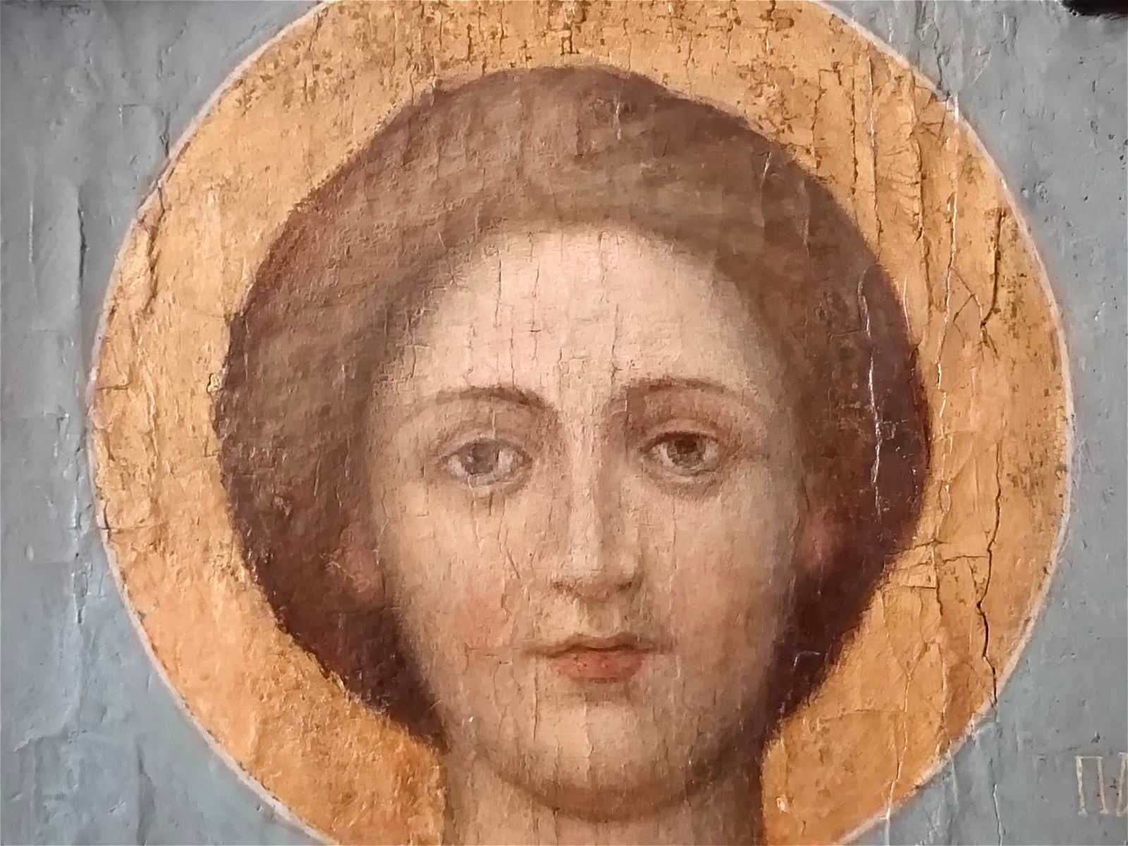 Большая икона целитель Пантелеймон XIX век