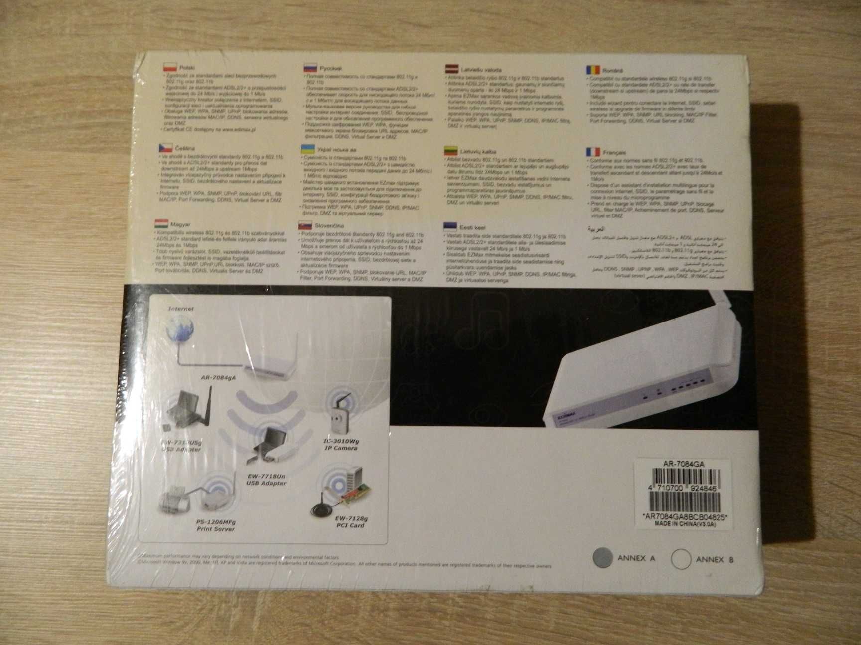 Router Edimax AR-7084GA WiFi modem ADSL2