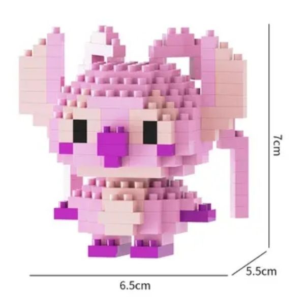 Stitch, Angel, Pikachu e Mario Bonecos Bricks (Legos) criança