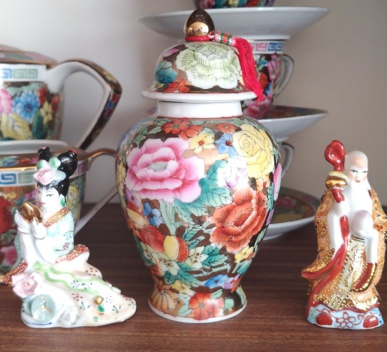 Porcelana Chiński Serwis do herbaty 20 elem. Gratis Gejsza Budda