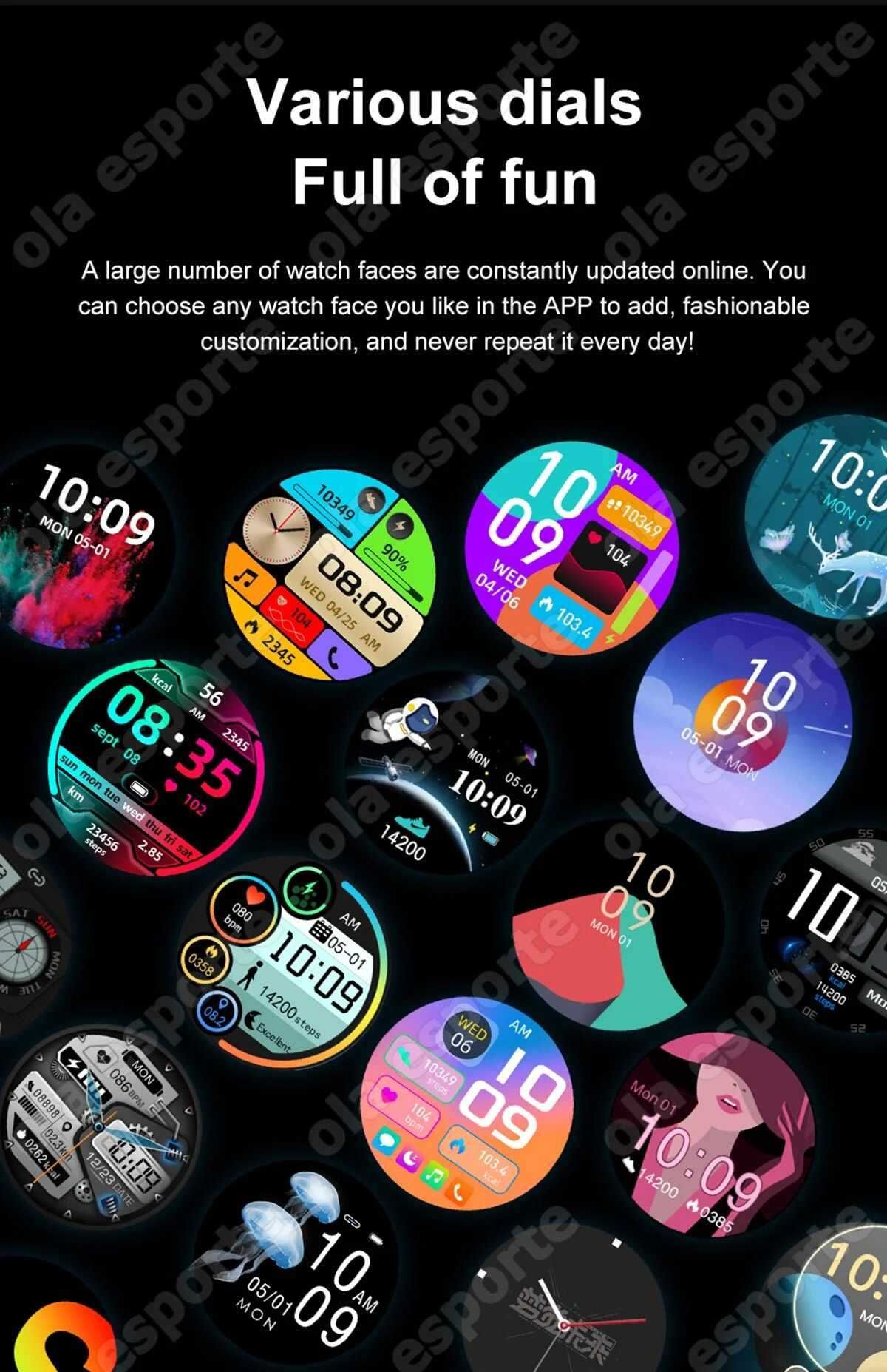 SmartWatch ZW60 1,43 AMOLED monitor serca, cukru i temperatury.