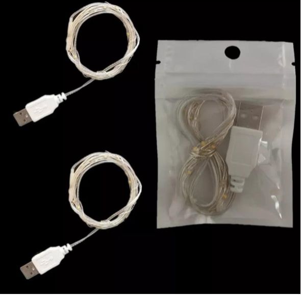 Гірлянда світлодіодна 5V від USB 100 LED 5 м Тепле світло