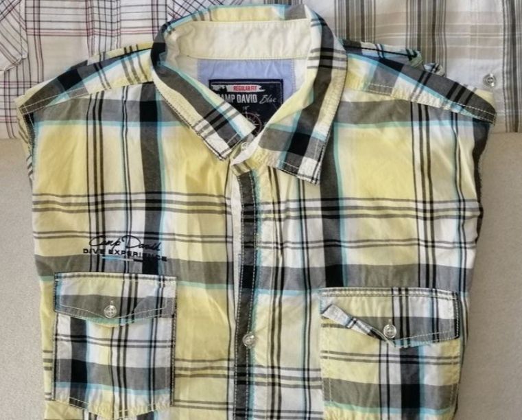 3 koszule Camp David z krótkim - komplet 3 szt - L/XL