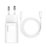 Baseus   ładowarka USB Typ C 20W  kabel USB Typ C - Lightning 1m biały