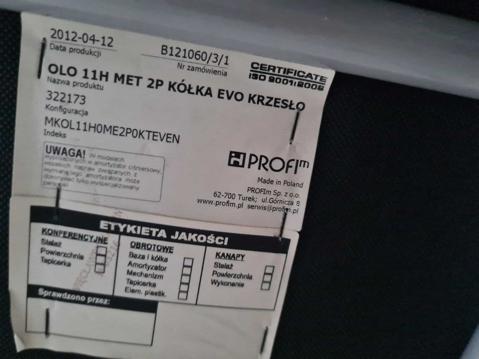 PROFIM Krzesło biurowe 16 szt.