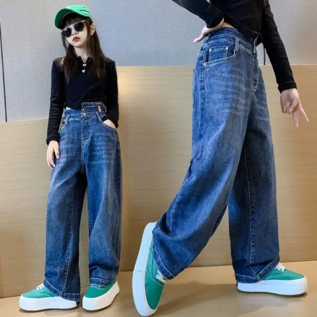 Распродаж! Дитячі широкі джинси бегі баггі на дівчину багги р.120-130