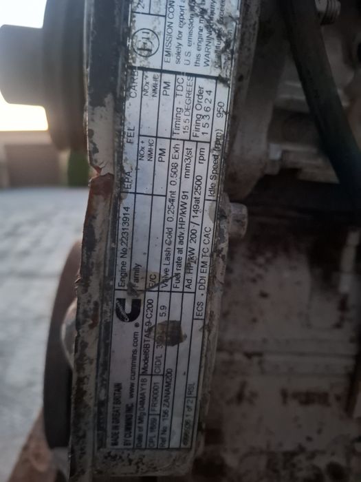 Silnik cummins 6bt a5.9   200 KM  jcb fastrac case wentylator