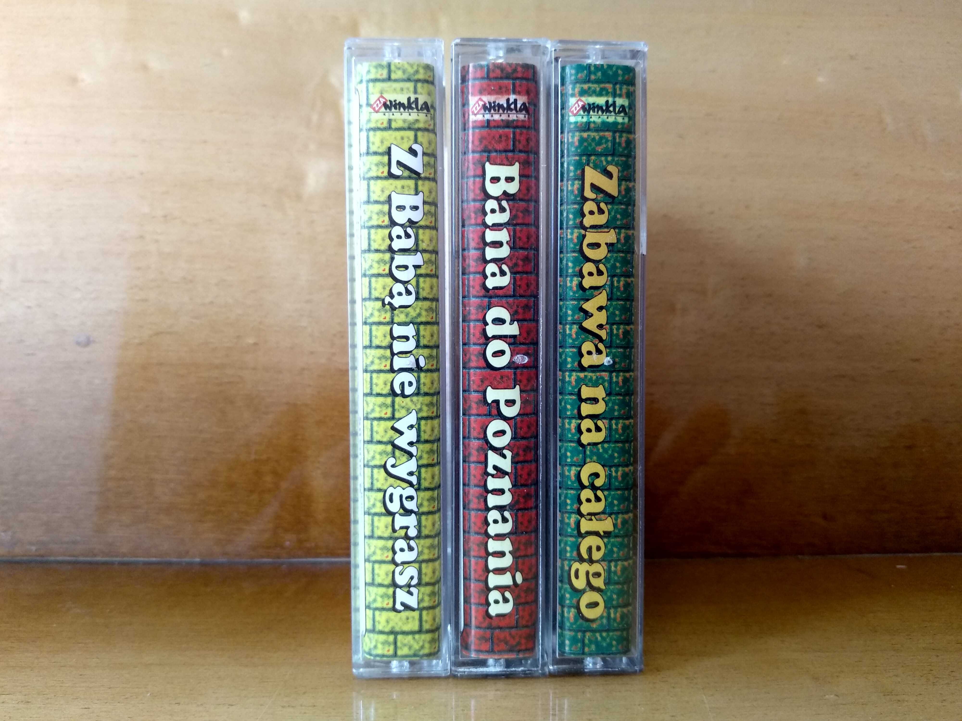 Zestaw 3 kaset magnetofonowych Kapela ZZA WINKLA z Poznania
