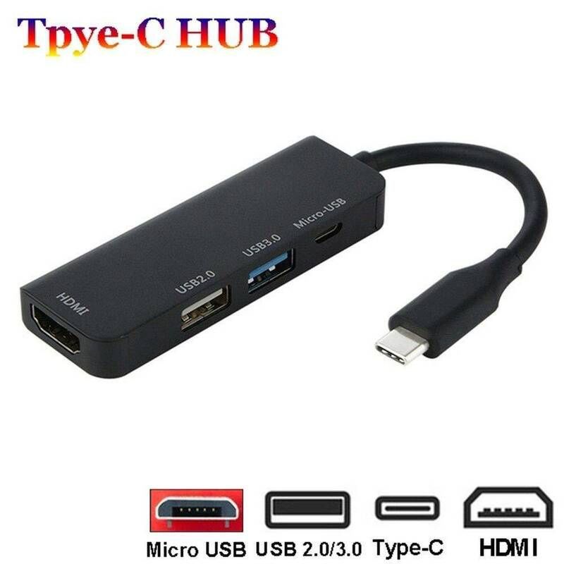 Концентратор XoKo AC-400 Type-C to HDMI+USB 3.0+USB 2.0+Micro USB